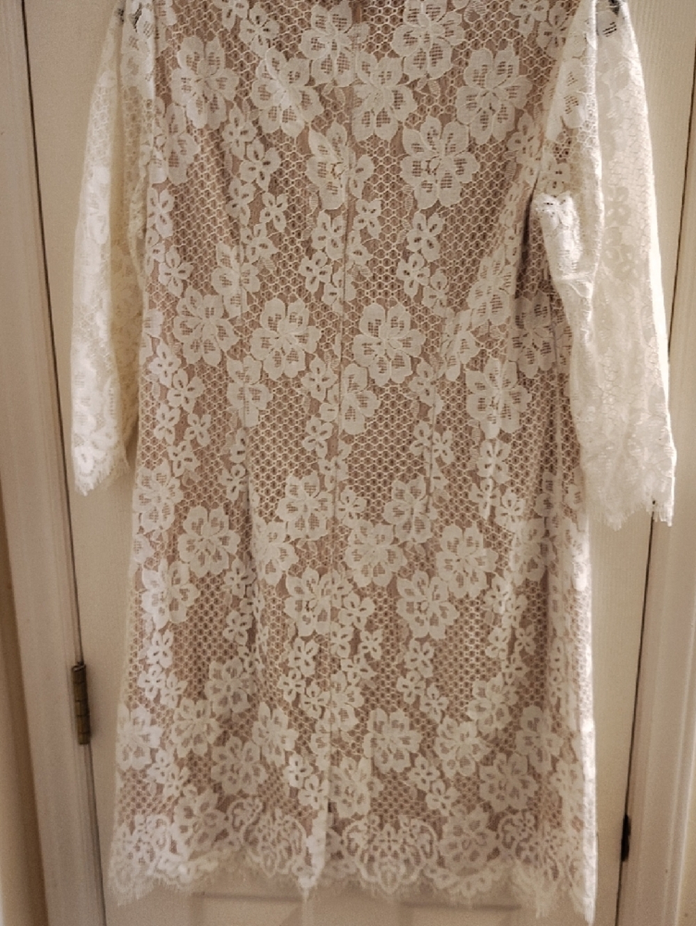 Jessica Howard Cream Lace Long Sleeve Dress - Picture 4 of 6
